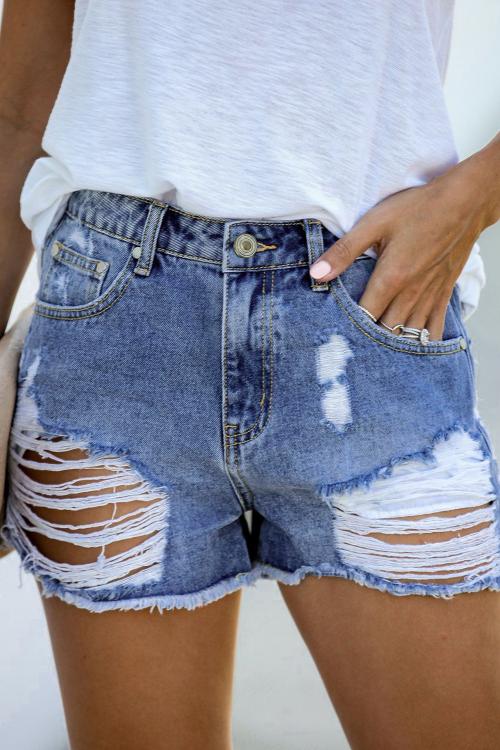 Clubhouse Distressed Denim Shorts