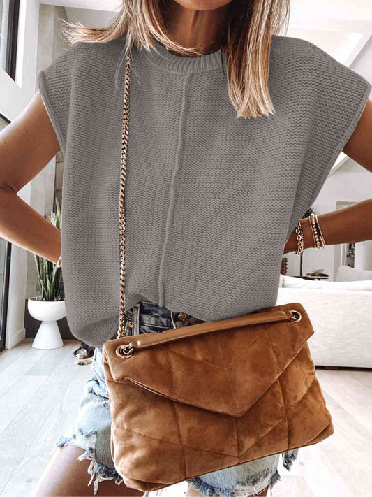 Classy Cap Sleeve Sweater Vest