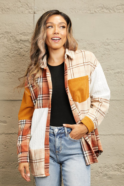 Plaid Color Block Shacket