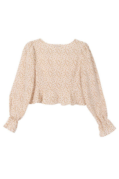 Floral frill blouse